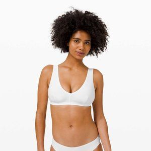 (XS) lululemon Waterside V Swim Top *C/D Cup White NWT